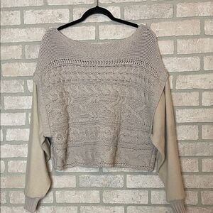 By Together mixed material Knit Sweater and sweatshirt size M